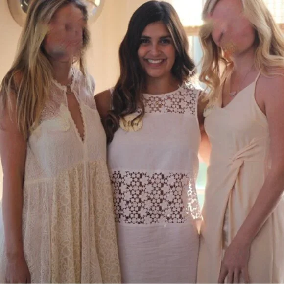 Tory Burch Floral Cut-Out Linen/Cotton Shift Dress in Size Medium - Picture 2 of 10